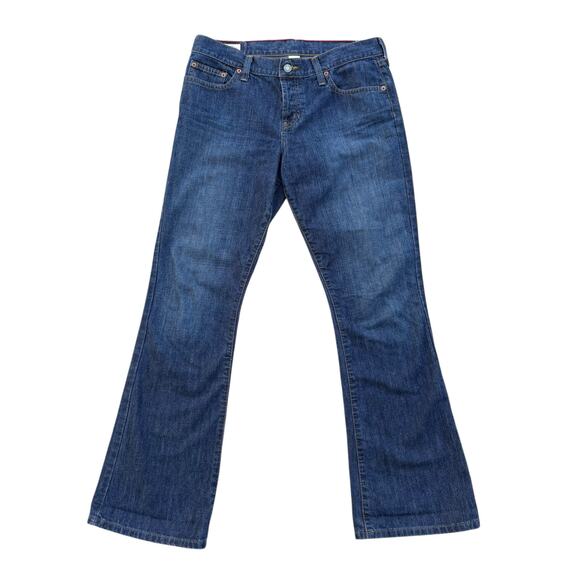 VTG Y2K Abercrombie & Fitch Jeans Sz 6R Blue Med Wash Flare Bootcut Skater Faded - Picture 2 of 11